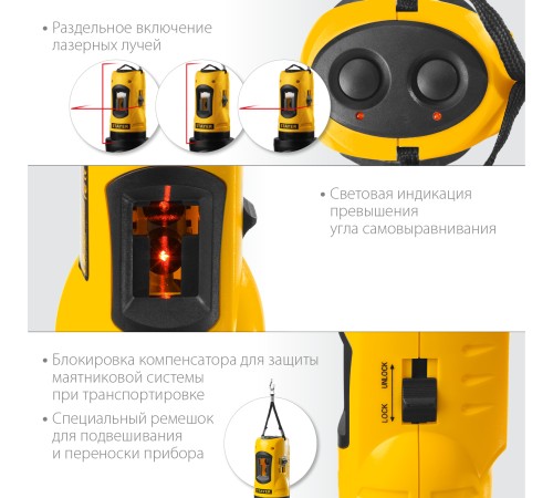 STAYER линейный лазерный нивелир LaserMax SLL-1 34960 Master STAYER линейный лазерный нивелир LaserMax SLL-1 34960 Master
