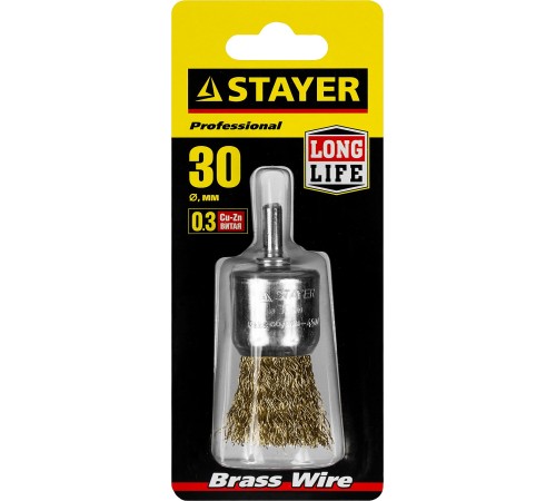 STAYER Ø 30 мм, щетка кистевая для дрели 35113-30 STAYER Ø 30 мм, щетка кистевая для дрели 35113-30