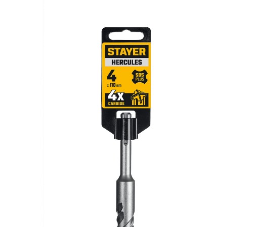 STAYER HERCULES-4Х 4x110 мм, SDS-plus бур (29290-110-04) STAYER HERCULES-4Х 4x110 мм, SDS-plus бур (29290-110-04)