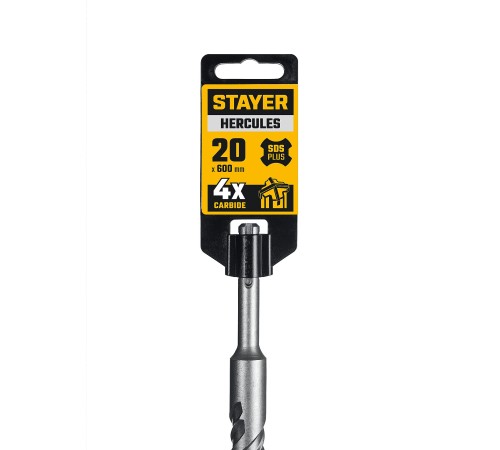 STAYER HERCULES-4Х 20x600 мм, SDS-plus бур (29290-600-20) STAYER HERCULES-4Х 20x600 мм, SDS-plus бур (29290-600-20)