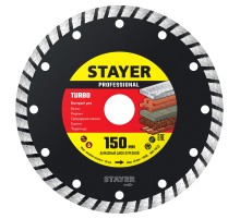 STAYER TURBO 150 мм (22.2 х 7 х 2.4 мм), сегментированный алмазный диск (3662-150) STAYER TURBO 150 мм (22.2 х 7 х 2.4 мм), сегментированный алмазный диск (3662-150)