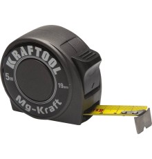 KRAFTOOL MG-Kraft, 5 м х 19 мм, ударопрочная профессиональная рулетка (34129-05-19)