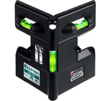 KRAFTOOL POST-LEVEL, 3 глазка, магнитный угловой уровень (34788)