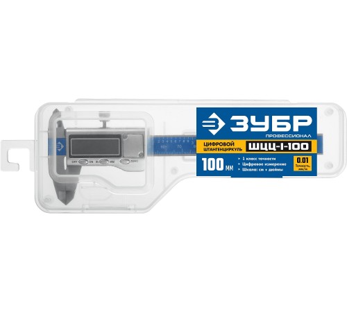 ЗУБР 100 мм, электронный штангенциркуль ШЦЦ-I-100-0,01 34463-100 Профессионал ЗУБР 100 мм, электронный штангенциркуль ШЦЦ-I-100-0,01 34463-100 Профессионал