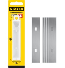 STAYER 100 мм, 5 шт, сменное лезвие для скребка 08515 (08515-S5) STAYER 100 мм, 5 шт, сменное лезвие для скребка 08515 (08515-S5)