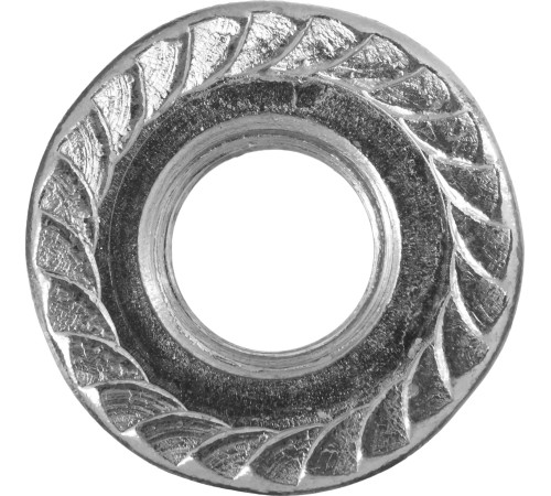 ЗУБР DIN 6923 с фланцем, M8, 5 кг, кл. пр. 8, оцинкованная гайка 303630-08
