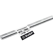 ЗУБР DIN 975, кл. пр. 6.8, М12 x 1000 мм, резьбовая шпилька, 1 шт, Профессионал (30336-12-1) ЗУБР DIN 975, кл. пр. 6.8, М12 x 1000 мм, резьбовая шпилька, 1 шт, Профессионал (30336-12-1)