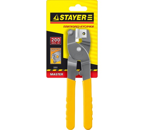 STAYER 200 мм, металл, карбид вольфрама, плиткорез-кусачки 3351 Master STAYER 200 мм, металл, карбид вольфрама, плиткорез-кусачки 3351 Master
