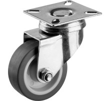 ЗУБР d 50 мм, г/п 40 кг, резина/полипропилен, термопластичное поворотное колесо, Профессионал (30946-50-S)