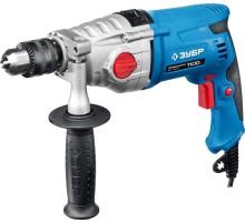 ЗУБР 1100 Вт, 13 мм, 2 скорости, ударная дрель, мет. корпус, кейс, Профессионал (ЗДУ-1100 ЭРМКМ2)