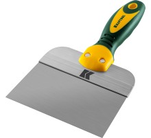 KRAFTOOL 150 мм, широкое полотно, алюминиевая направляющая, двухкомпонентная ручка, нержавеющий, фасадный шпатель (10036-150) KRAFTOOL 150 мм, широкое полотно, алюминиевая направляющая, двухкомпонентная ручка, нержавеющий, фасадный шпатель (10036-150)