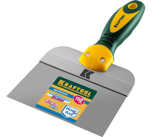 KRAFTOOL 150 мм, нержавеющее полотно, двухкомпонентная рукоятка, шпатель фасадный 10036-150 KRAFTOOL 150 мм, нержавеющее полотно, двухкомпонентная рукоятка, шпатель фасадный 10036-150