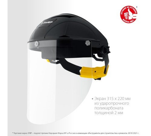 ЗУБР 220 х 315 мм, поликарбонат, храповой механизм, защитный лицевой щиток СЕКТОР 11085_z01