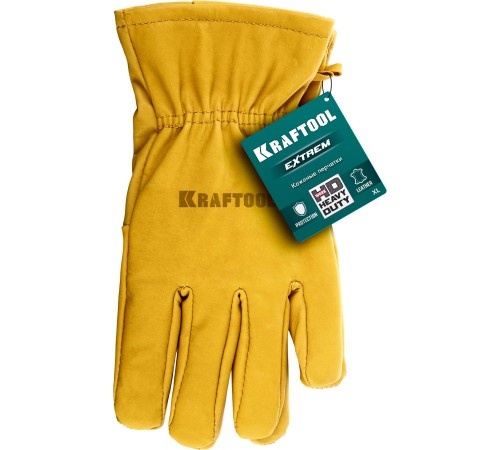 KRAFTOOL EXTREM, XL, от мех. воздействий, кожаные перчатки (1136-XL) KRAFTOOL EXTREM, XL, от мех. воздействий, кожаные перчатки (1136-XL)