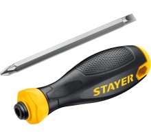 STAYER Hercules, PH2/SL6, 80 мм, переставная отвертка (2512) STAYER Hercules, PH2/SL6, 80 мм, переставная отвертка (2512)