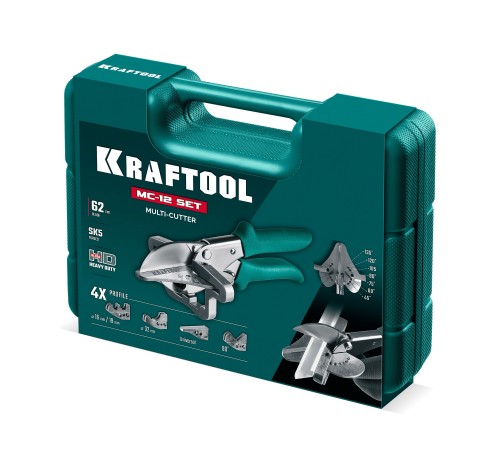 KRAFTOOL MC-12, Угловые ножницы с набором матриц для различных профилей из пластика и резины (23372-12) KRAFTOOL MC-12, Угловые ножницы с набором матриц для различных профилей из пластика и резины (23372-12)