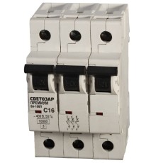 СВЕТОЗАР ВА-100П, 3P, 6А, C, 10кА, автоматический выключатель, Премиум (SV-49033-06-C)