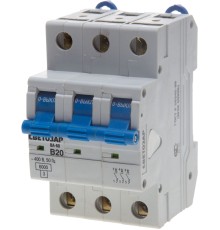 СВЕТОЗАР ВА-60, 3P, 50А, B, 6кА, автоматический выключатель (SV-49053-50-B)