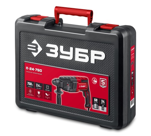 ЗУБР 24 мм, 750 Вт, перфоратор SDS Plus (П-24-750) ЗУБР 24 мм, 750 Вт, перфоратор SDS Plus (П-24-750)