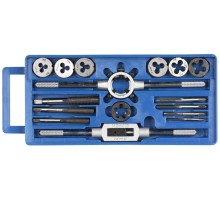 ЗУБР 16 предм., сталь 9ХС, набор метчиков и плашек в пластиковом боксе (28122-H16)