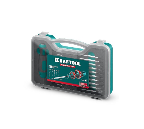 KRAFTOOL Double 20, 20 шт, набор: отвертка с переставными стержнями (25817) KRAFTOOL Double 20, 20 шт, набор: отвертка с переставными стержнями (25817)