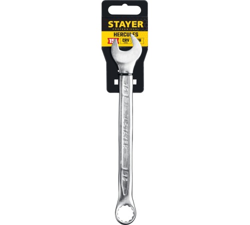 STAYER 15 мм, комбинированный гаечный ключ 27081-15_z01 STAYER 15 мм, комбинированный гаечный ключ 27081-15_z01
