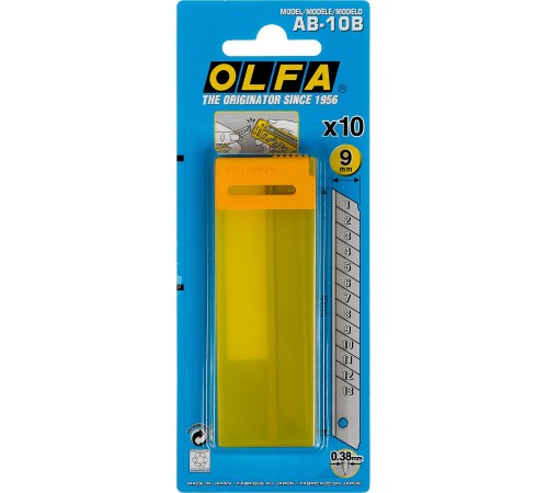 OLFA 9 х 80 х 0.38 мм, лезвия сегментированные OL-AB-10B OLFA 9 х 80 х 0.38 мм, лезвия сегментированные OL-AB-10B