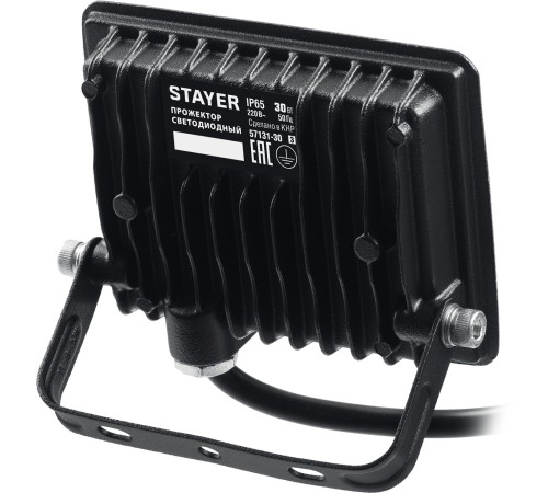 STAYER LED-MAX, 30 Вт, 6500K, IP 65, светодиодный прожектор (57131-30) STAYER LED-MAX, 30 Вт, 6500K, IP 65, светодиодный прожектор (57131-30)