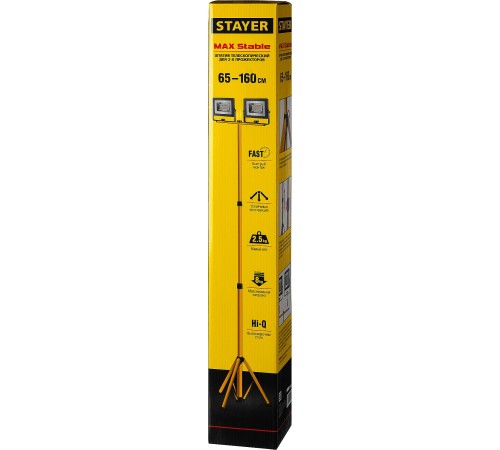 STAYER 65-160 см, желтый/черный, штатив переносной 56922_z01 Master STAYER 65-160 см, желтый/черный, штатив переносной 56922_z01 Master