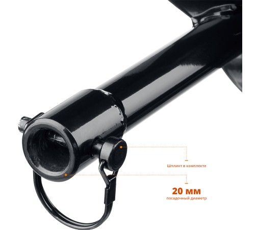 ЗУБР D60 мм, однозаходный, грунт, шнек для мотобуров 7051-6