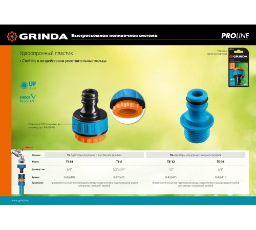 GRINDA 3/4 GRINDA 3/4