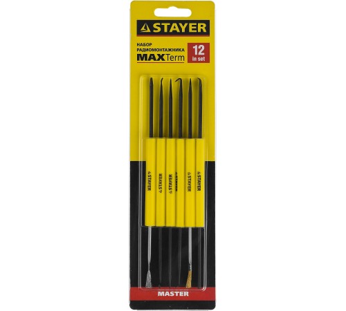 STAYER 6 шт., набор радиомонтажника MAXTerm 55338-H12 Master STAYER 6 шт., набор радиомонтажника MAXTerm 55338-H12 Master