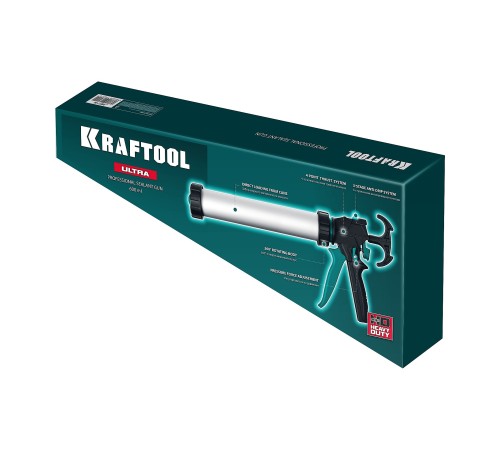 KRAFTOOL ULTRA 600 мл, регулировка силы давления, вариативная антикапельная система, универсальный закрытый пистолет для герметика (06677-60) KRAFTOOL ULTRA 600 мл, регулировка силы давления, вариативная антикапельная система, универсальный закрытый пистолет для герметика (06677-60)