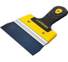 STAYER PROFlat, 150 мм, усиленная алюминиевая направляющая, двухкомпонентная ручка, анодированный, фасадный шпатель, Professional (10045-15) STAYER PROFlat, 150 мм, усиленная алюминиевая направляющая, двухкомпонентная ручка, анодированный, фасадный шпатель, Professional (10045-15)