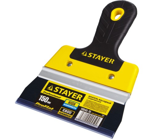 STAYER фасадный, 150 мм, анодированный, двухкомпонентная рукоятка, шпатель фасадный 10045-15 STAYER фасадный, 150 мм, анодированный, двухкомпонентная рукоятка, шпатель фасадный 10045-15