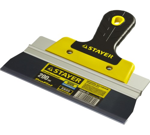 STAYER фасадный, 200 мм, анодированный, двухкомпонентная рукоятка, шпатель фасадный 10045-20