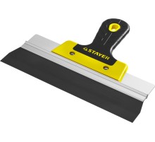 STAYER PROFlat, 250 мм, усиленная алюминиевая направляющая, двухкомпонентная ручка, анодированный, фасадный шпатель, Professional (10045-25) STAYER PROFlat, 250 мм, усиленная алюминиевая направляющая, двухкомпонентная ручка, анодированный, фасадный шпатель, Professional (10045-25)