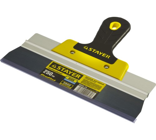 STAYER фасадный, 250 мм, анодированный, двухкомпонентная рукоятка, шпатель фасадный 10045-25 STAYER фасадный, 250 мм, анодированный, двухкомпонентная рукоятка, шпатель фасадный 10045-25