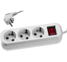 СИБИН У-30 В, ПВС, 3 х 0.75 мм2, 3 гн., 3 м, выключатель 2200 Вт, бытовой удлинитель (55036-3)