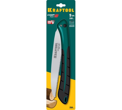 KRAFTOOL Camp Fast 9, 250 мм, ножовка для быстрого реза сырой древесины (15218) KRAFTOOL Camp Fast 9, 250 мм, ножовка для быстрого реза сырой древесины (15218)
