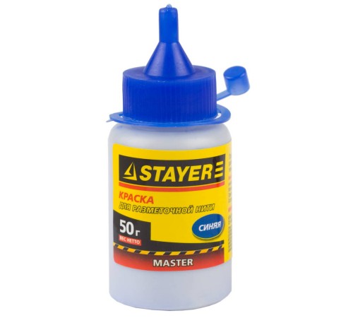 STAYER 50 гр., цвет синяя, краска для малярных шнуров 0640-1_z01 STAYER 50 гр., цвет синяя, краска для малярных шнуров 0640-1_z01