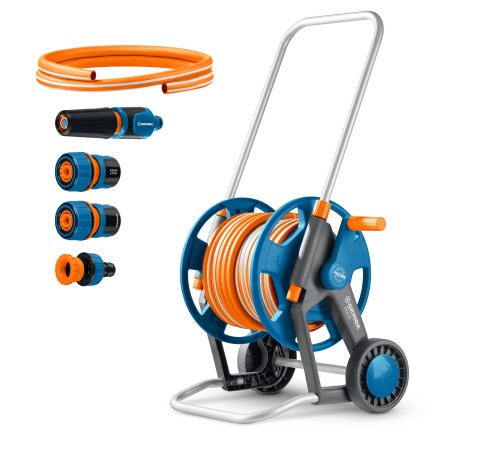 GRINDA HCK-25, шланг 25м x 1/2″, поливочный набор 4 предмета, усиленные колеса, телескопическая ручка, катушка со шлангом в комплект ProLine (428461) GRINDA HCK-25, шланг 25м x 1/2″, поливочный набор 4 предмета, усиленные колеса, телескопическая ручка, катушка со шлангом в комплект ProLine (428461)
