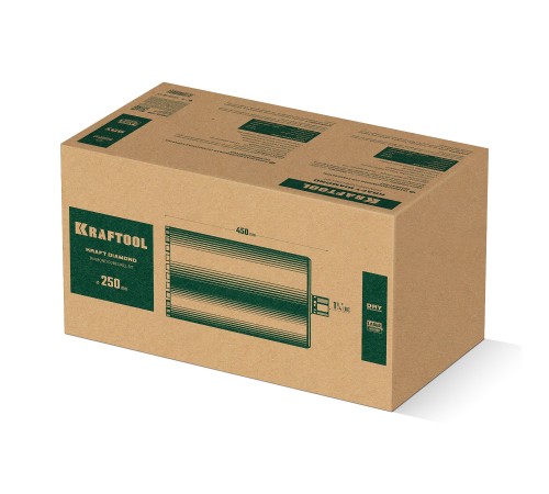 KRAFTOOL DIAMOND 250 мм (450 мм, 1 1/4″, лазерная сварка сегментов), Алмазная Коронка по железобетону (29825-250)