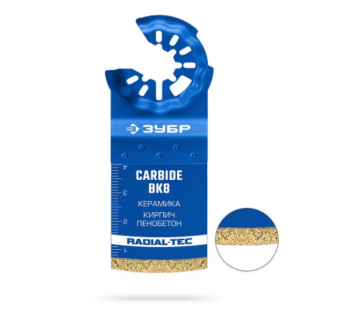 ЗУБР CARBIDE ВК8 Р60, 35x40 мм полотно с твердосплавной крошкой: керамика, кирпич, пенобетон (15577-35-40)