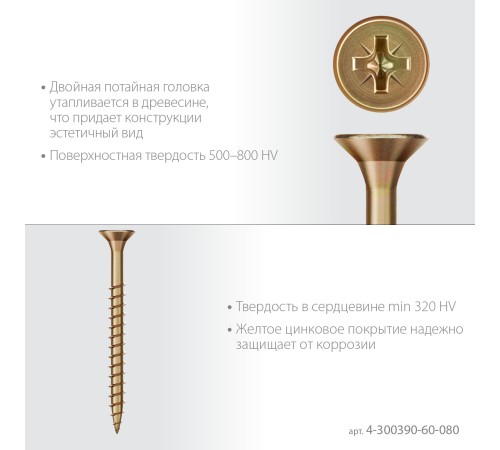 ЗУБР СУ-Ж 80 х 6.0 мм, желтый цинк, Универсальный саморез, 14.52 кг (4-300390-60-080) ЗУБР СУ-Ж 80 х 6.0 мм, желтый цинк, Универсальный саморез, 14.52 кг (4-300390-60-080)