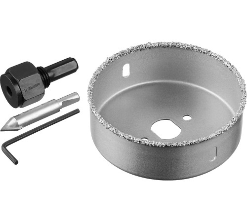 ЗУБР 89 мм, L 25 мм, карбид вольфрама, коронка-чашка, Профессионал (33360-089)