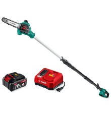 ЗУБР 20 В, 200 мм шина, 1 АКБ LMS (4 Ач), высоторез аккумуляторный (ВРБ-2020)