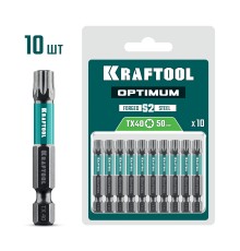 KRAFTOOL OPTIMUM TX 40, 50 мм, 10 шт, биты (26126-40-50-10)