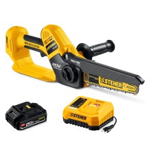 STEHER 20 В, 200 мм шина, 1 АКБ LMS (2 Ач), мини-пила цепная аккумуляторная (MCS-2020-21)