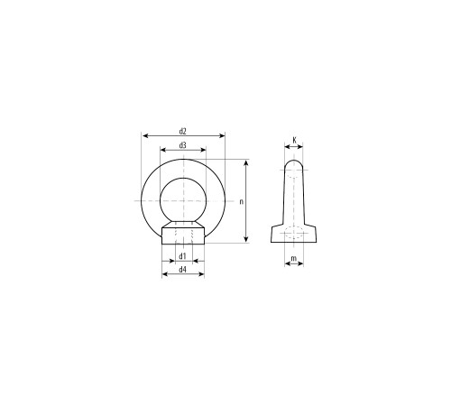 ЗУБР DIN 582, М10, 1 шт, кованая рым-гайка, Профессионал (304326-10)